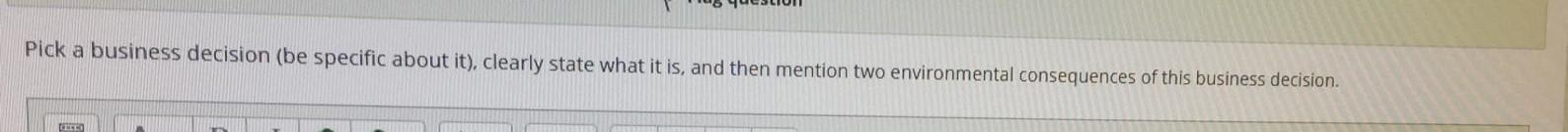 following questions about sustainability in the