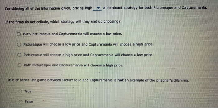 9. Using a payoff matrix to determine the