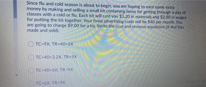 Since flu and cold season is about to begin, you