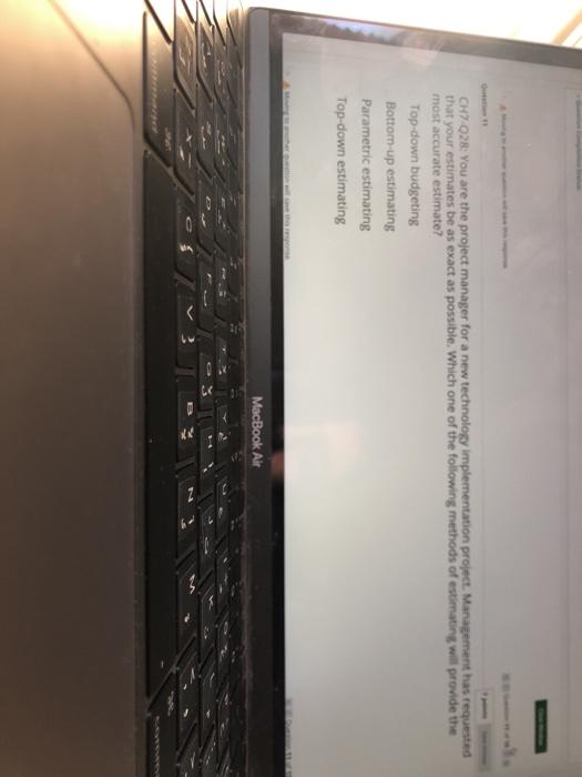 CH7 028: You are the project manager for a new