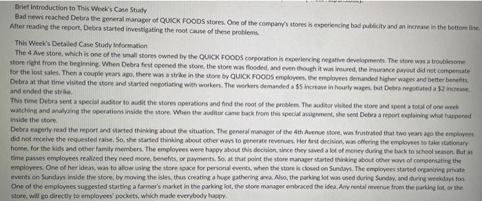 Also need recommendations for this case study