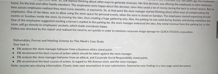 Also need recommendations for this case study