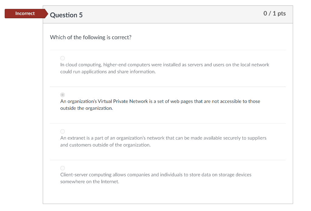 33 Which of the following is correct? In cloud