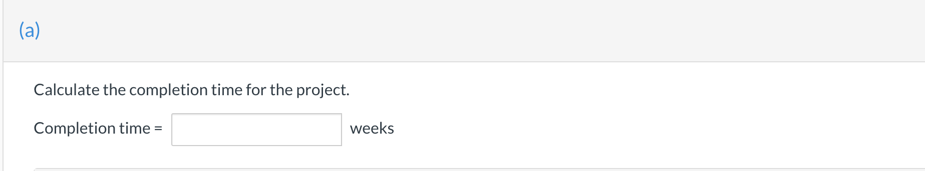 Use the following project information. Activity