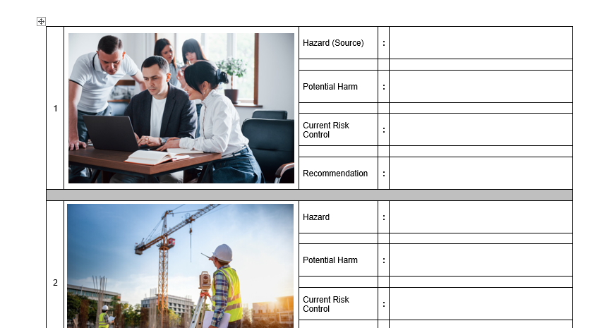 Examine each picture. Identify ONE (1) hazard,