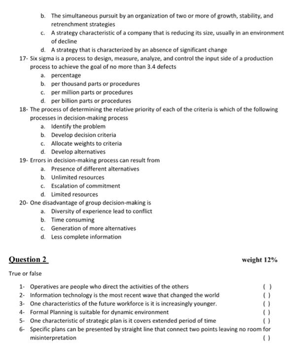 1. Which of the following is a characteristics of