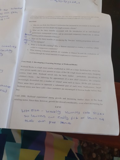 answers to case study: developing a learning