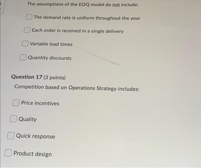 The assumptions of the EOQ model do not include: