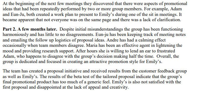 2) Please apply the Five Stages of Group & Team