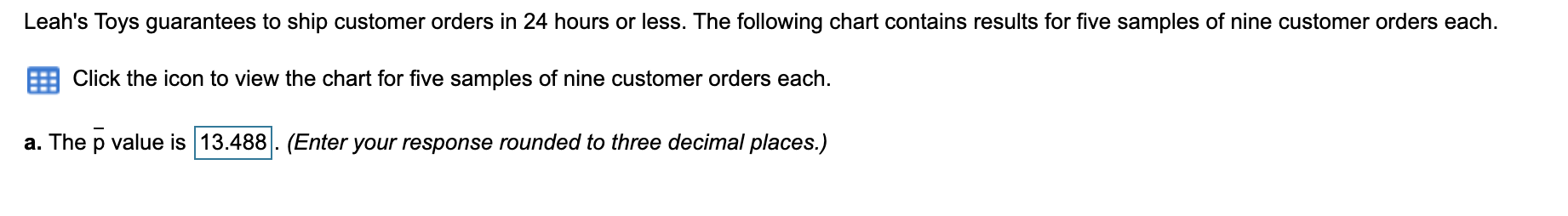 Sample 1 6 6 9 10 29 2 22 19 17 Sample Customer