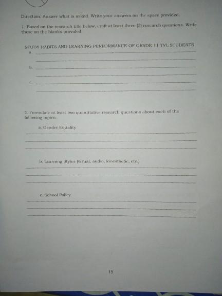 practical research Direction: Answer who is sed