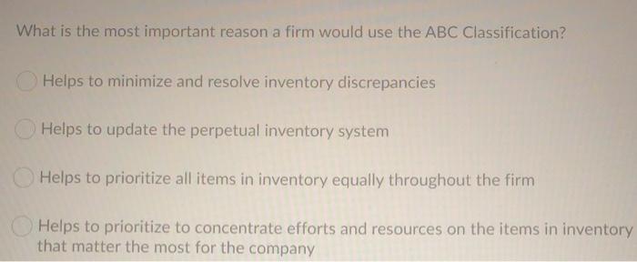 What is the most important reason a firm would