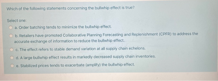 Which of the following statements concerning the