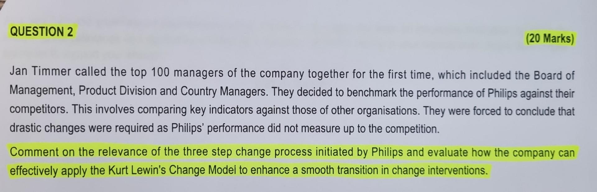 Q2 Please assist QUESTION 2 (20 Marks) Jan Timmer