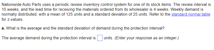 Nationwide Auto Parts uses a periodic review