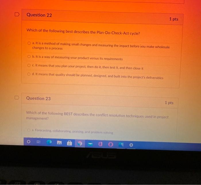 22 Question 22 1 pts Which of the following best