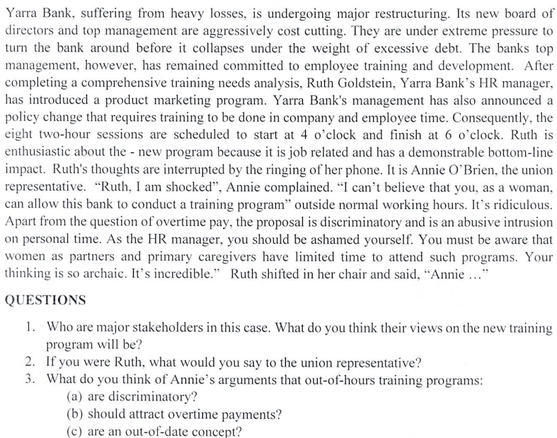 Yarra Bank, suffering from heavy losses, is