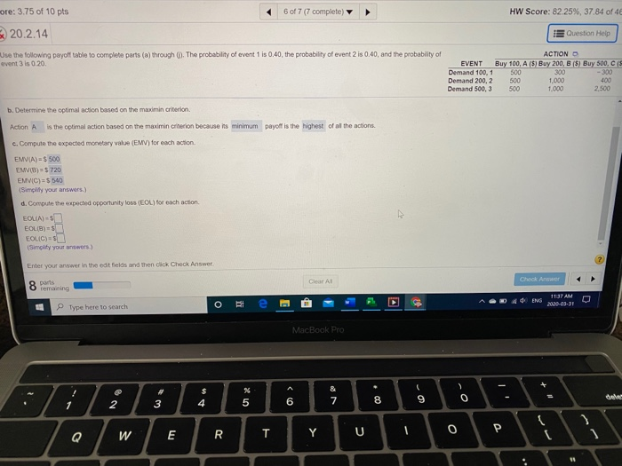question D please help ASAP ore: 3.75 of 10 pts 6