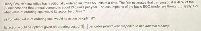 Henry Crouch's law office has traditionally