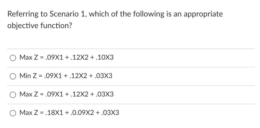 Scenario 1 A portfolio manager is trying to