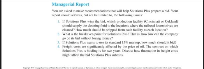 Case Problem 1 SOLUTIONS PLUS Solutions Plus is