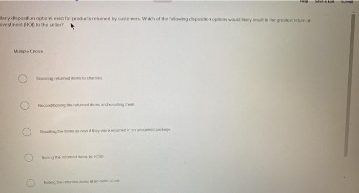 save at SU! any disposition options exist for