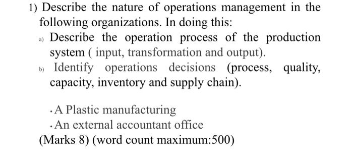 PLEASE USE YOUR OWN WORDS. DON'T COPY AND PASTE