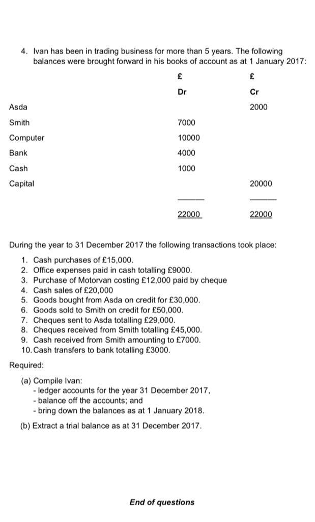 Need solution of this answer: 4. Ivan has been in