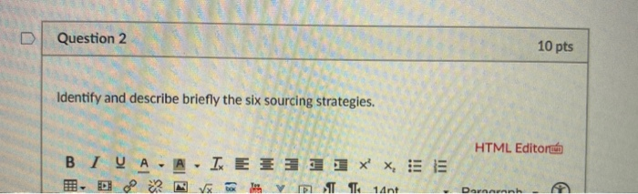 Question 1 5 pts Define supply chain management