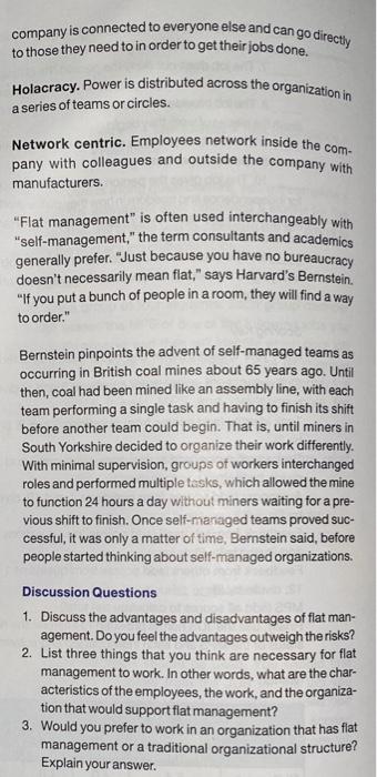 case study 6.1 1. discuss the advantages and