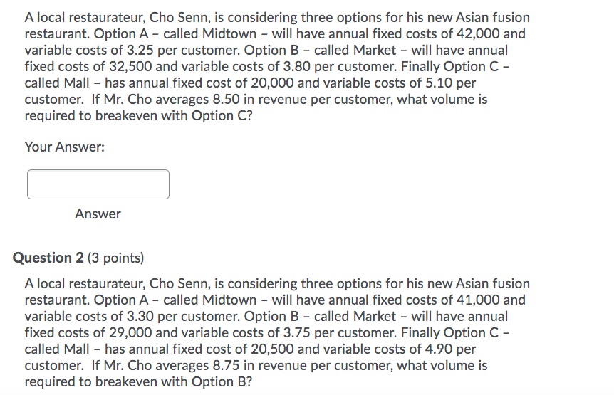 A local restaurateur, Cho Senn, is considering