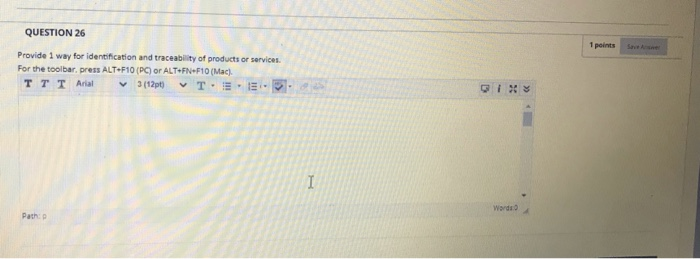 QUESTION 26 1 points Provide 1 way for