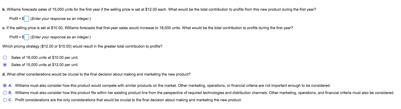 Mary Williams, owner of Williams Products, is