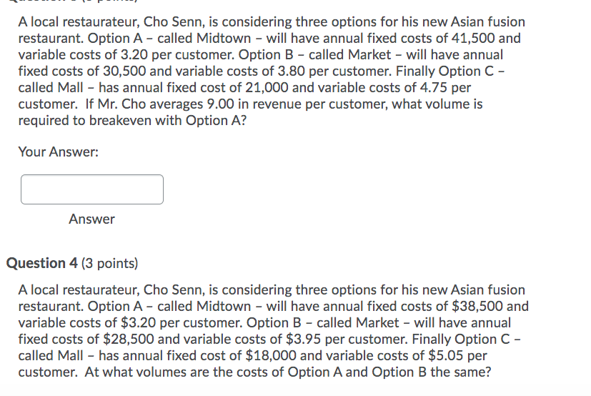 A local restaurateur, Cho Senn, is considering