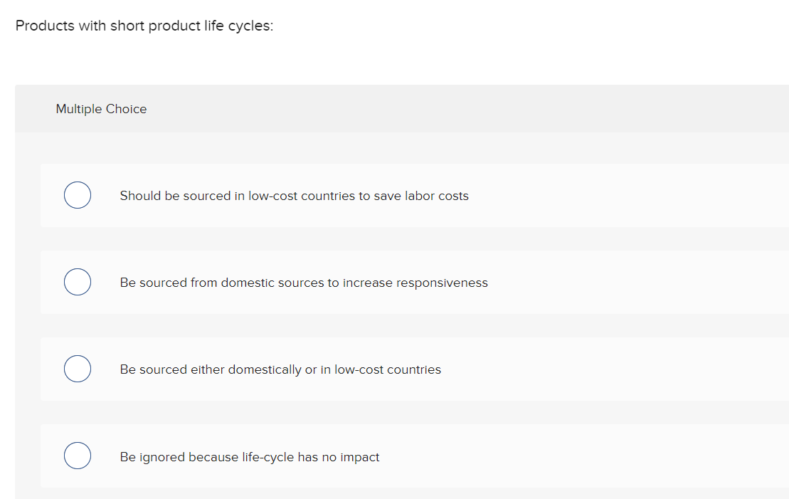 Products with short product life cycles: Multiple