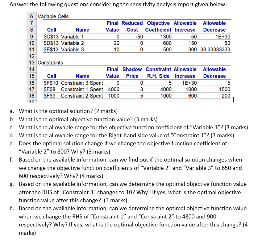 Please Answer (e), (f), (g), (h) (previous