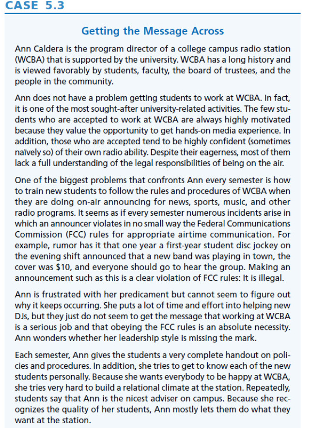 case study (5.3) - Getting the Message Across