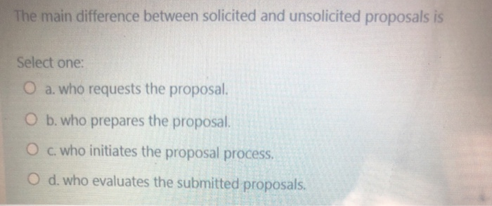 The main difference between solicited and