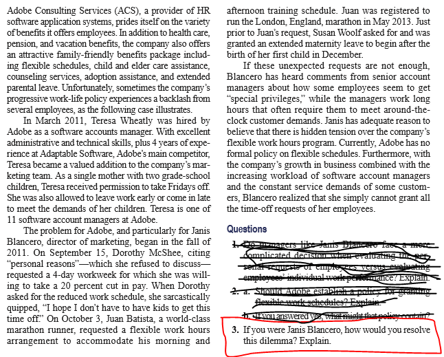 Answer Question #3 in 150 words. Adobe Consulting
