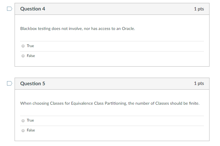 Question 2 1 pts Whitebox testing involves the