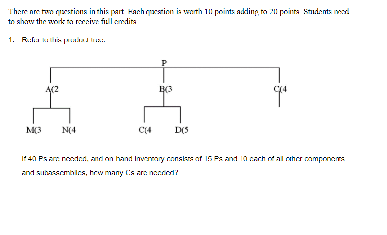 There are two questions in this part. Each
