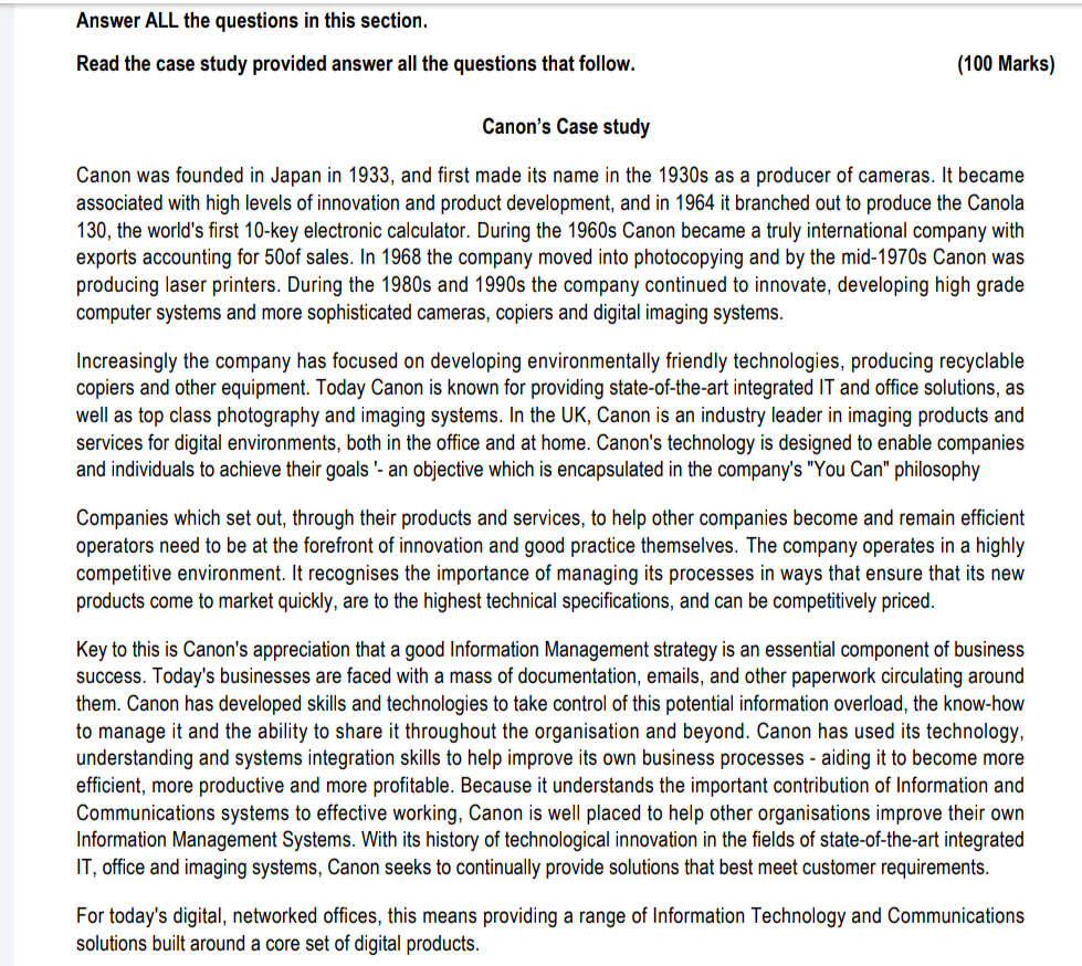 Answer ALL the questions in this section. Read