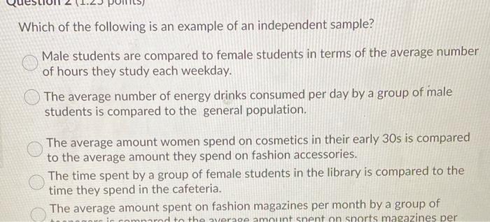 Which of the following is an example of an