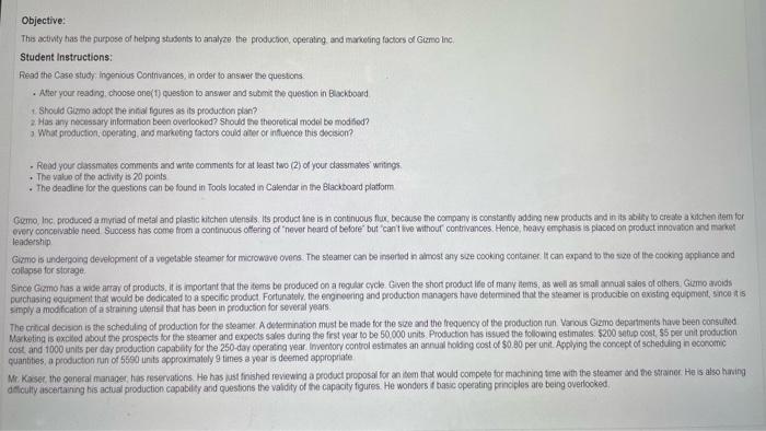 need help, need this for now Objective: This