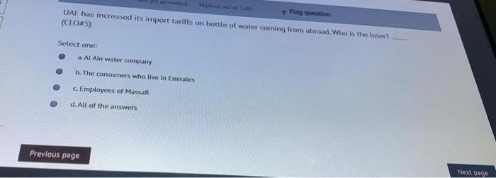 Macked out of 1.00 + Flag question UAE has