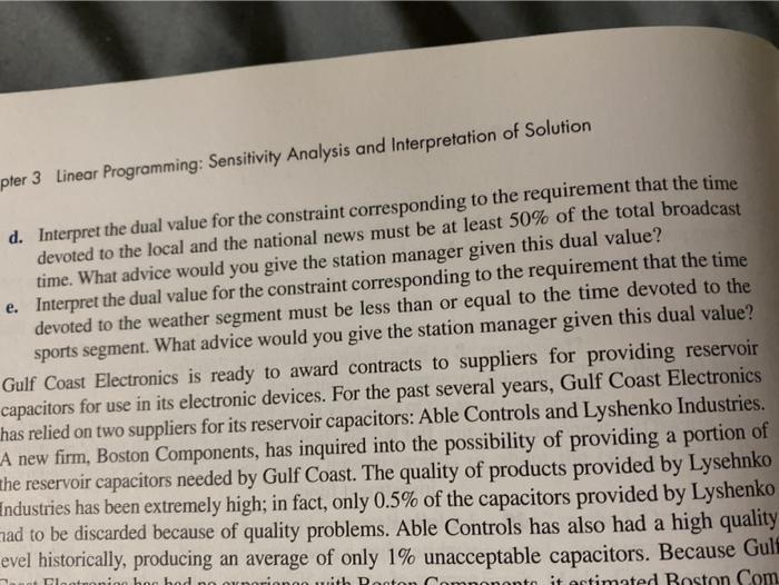 30. The program manager for Channel 10 would like