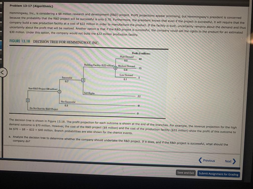 Hemmingway, Inc., is considering a $8 million