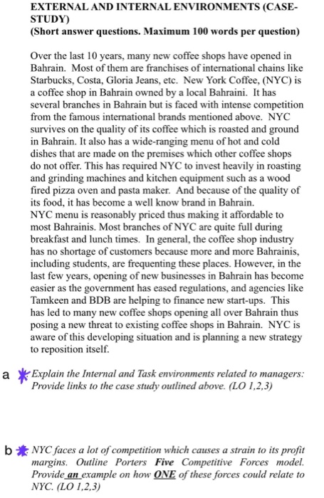 EXTERNAL AND INTERNAL ENVIRONMENTS (CASE- STUDY)