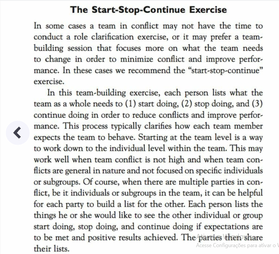After reading the Start-Stop-Continue Exercise on