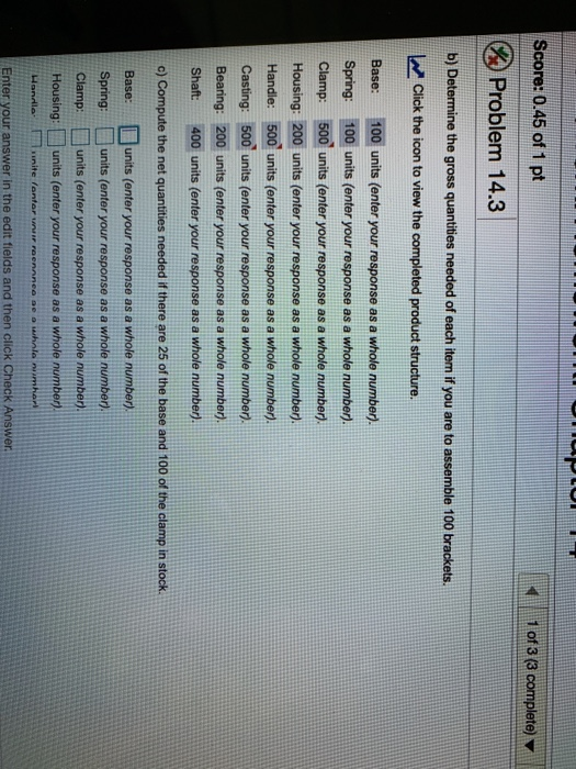 X Problem 14.3 Question Help As the production